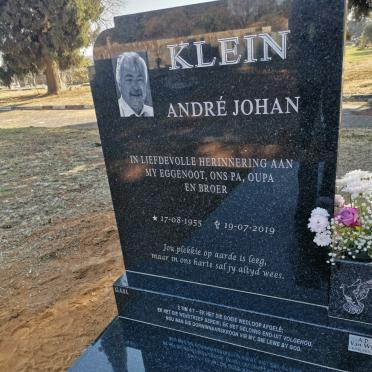KLEIN Andre Johan 1955-2019