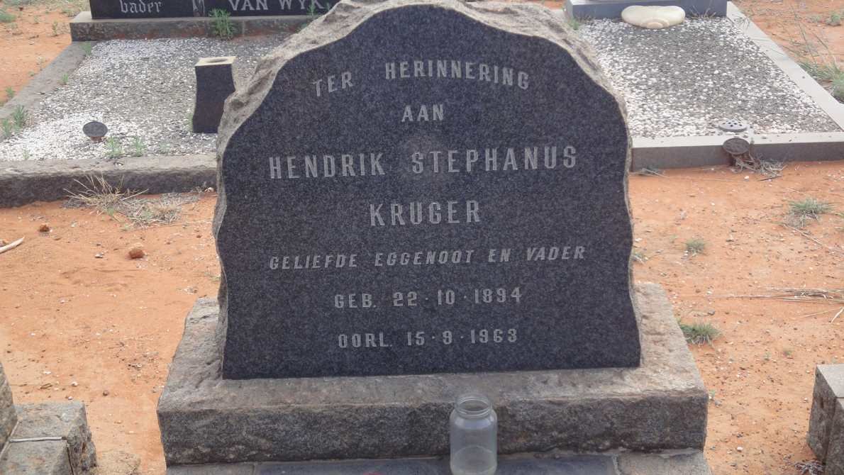 KRUGER Hendrik Stephanus 1894-1963