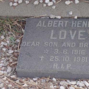 LOVE Albert Henry 1916-1981
