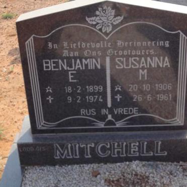 MITCHELL Benjamin E. 1899-1974 &amp; Susanna M. 1906-1961