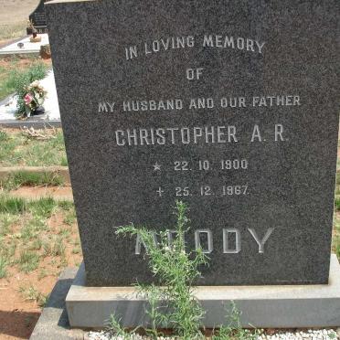 MOODY Christopher A.R. 1900-1867