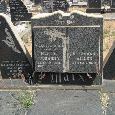 MARX Stephanus Willem 1926-  &amp; Martie Johanna 1929-1971
