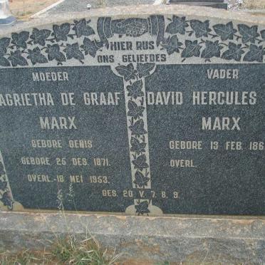 MARX David Hercules Swan -1863 &amp; Magrietha de Graaf nee GENIS 1871-1953