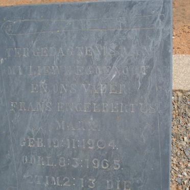 MARX Frans Engelbertus 1904-1965