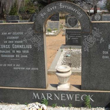 MARNEWECK George Cornelius -1958 &amp; Bettie 1898-1986