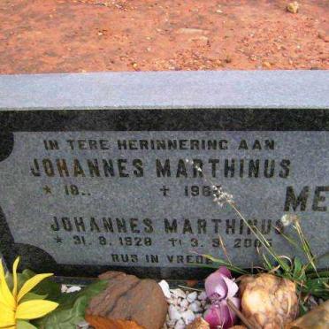 MEYER Johannes Marthinus 18??-198? :: MEYER Johannes Marthinus 1928-2005