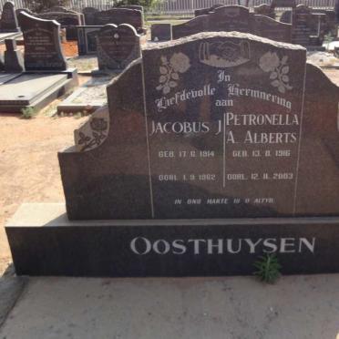 OOSTHUYSEN Jacobus 1914-1962 &amp; ALBERTS Petronella A. 1916-2003