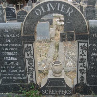 OLIVIER Coenraad Frederik 1921-1953 :: SCHEEPERS Jan Hendrik 1933-1965