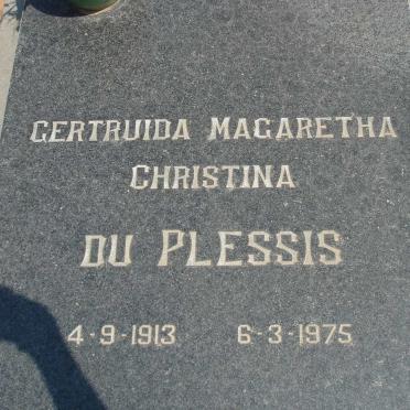 PLESSIS Gertruida Magaretha Christina, du 1913-1975