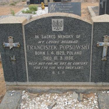 POPSOWSKI Franciszek 1929-1956