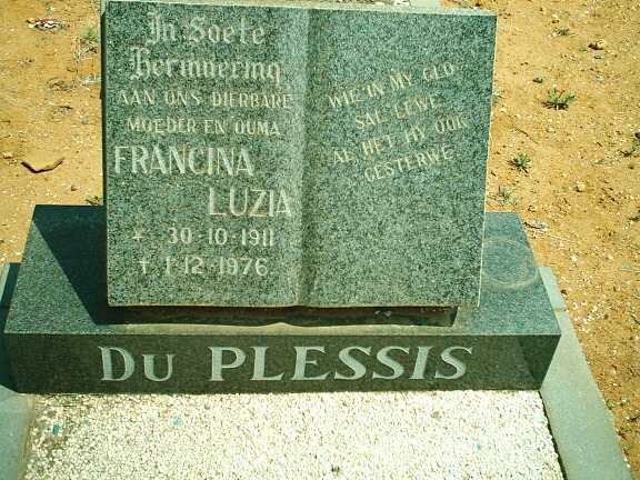 PLESSIS Francina Luzia, du 1911-1976