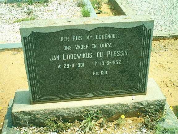 PLESSIS Jan Lodewikus, du 1901-1967