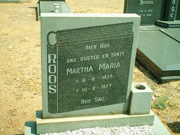 ROOS Martha Maria 1937-1977