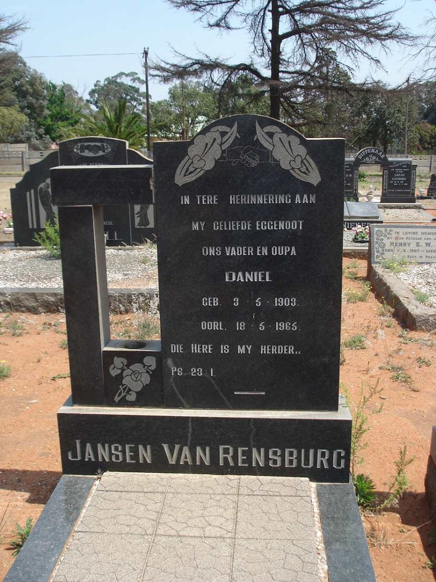 RENSBURG  Daniel, Jansen van 1903-1965