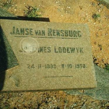 RENSBURG Johannes Lodewyk, Janse van 1899-1958
