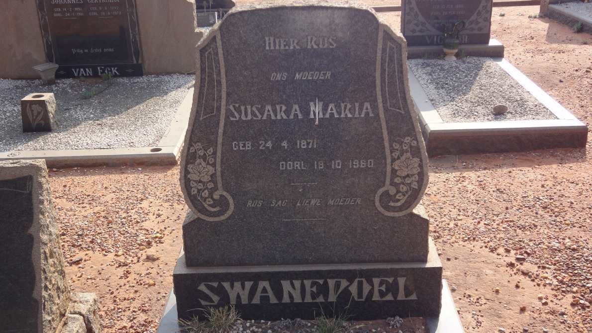 SWANEPOEL Susara Maria 1871-1960