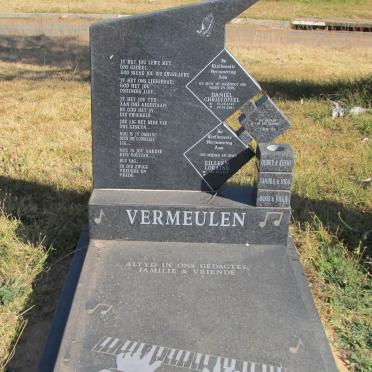 VERMEULEN Daniël Christoffel 1949-2001 &amp; Eilleen Loraine 1951-