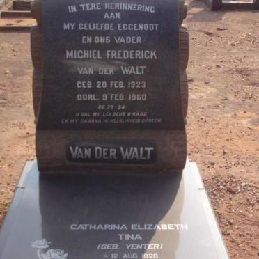 WALT Michiel Frederick, van der 1923-1960 &amp; Catharina Elizabeth Tina VENTER 1926-2007