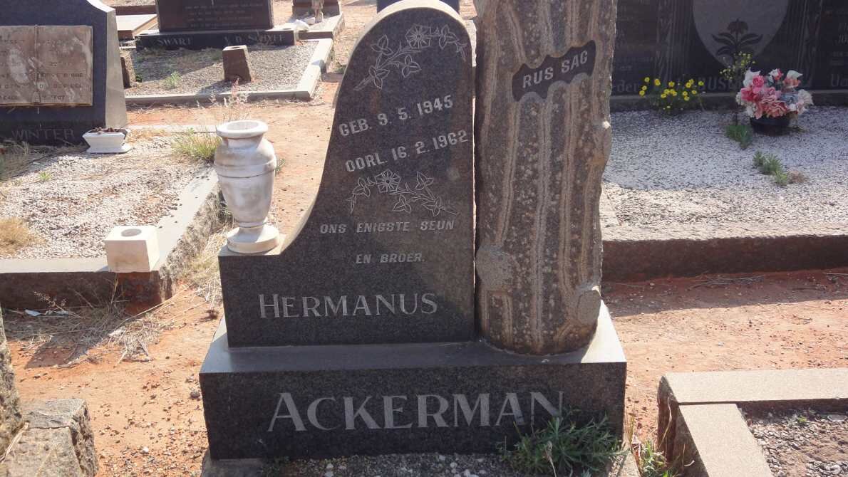ACKERMAN Hermanus 1945-1962