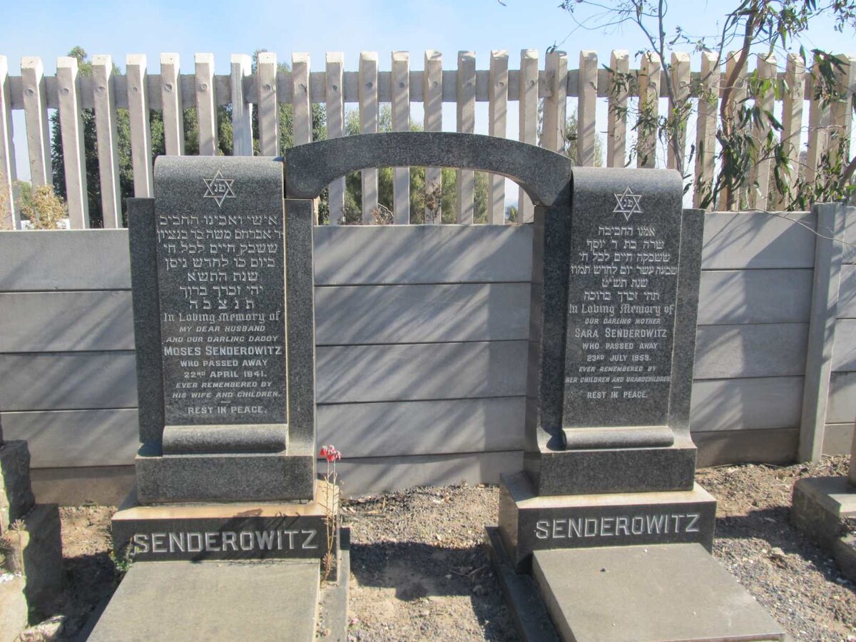 SENDEROWITZ Moses -1941 &amp; Sara -1959