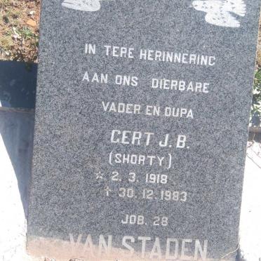 STADEN Gert J.B., van 1918-1983