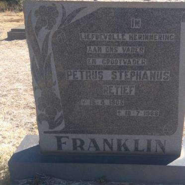 FRANKLIN Petrus Stephanus Retief 1905-1968