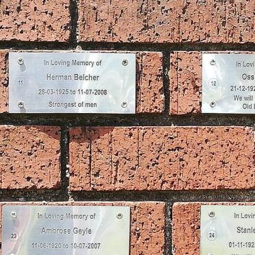 BELCHER Herman 1925-2008 :: SCORGIE Ossie 1925-2009 :: GEYLE Ambrose 1920-2007 :: SNYMAN Stanley 1923-2007