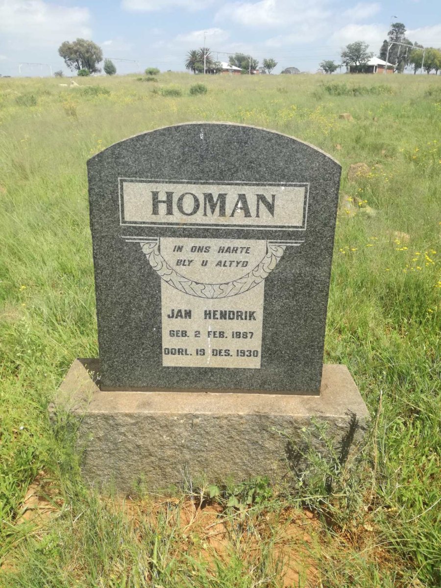 HOMAN Jan Hendrik 1887-1930