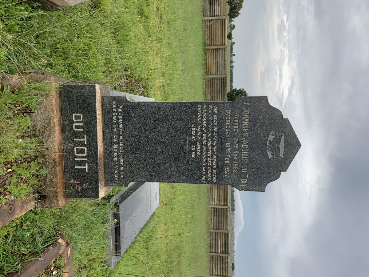 TOIT Johannes Jacobus, du 1898-1927