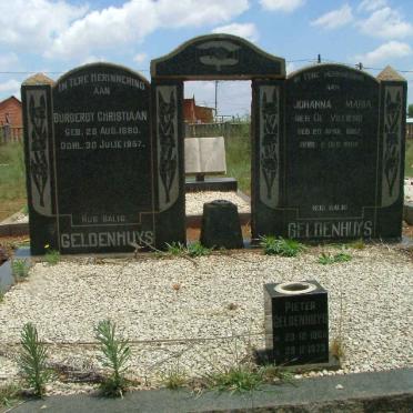 GELDENHUYS Burgerdt Christiaan 1880-1957 &amp; Johanna Maria DE VILLIERS 1887-1984 :: GELDENHUYS Pieter 1905-1973
