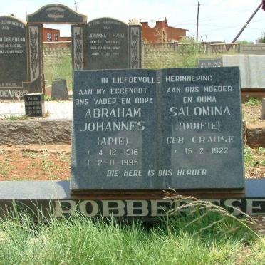 ROBBERTSE Abraham Johannes 1916-1995 &amp; Salomia CRAUSE 1922-