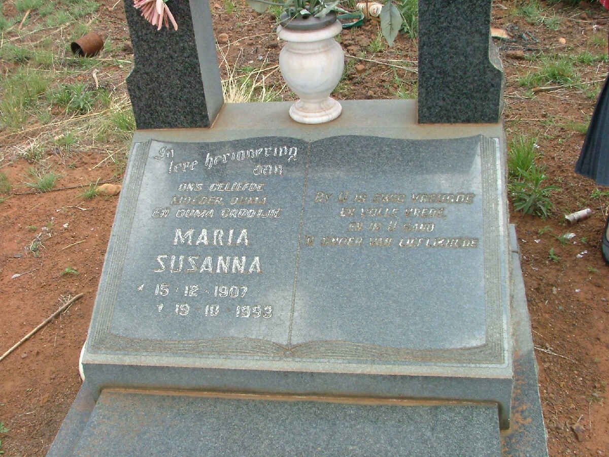 MAADE Maria Susanna 1907-1993
