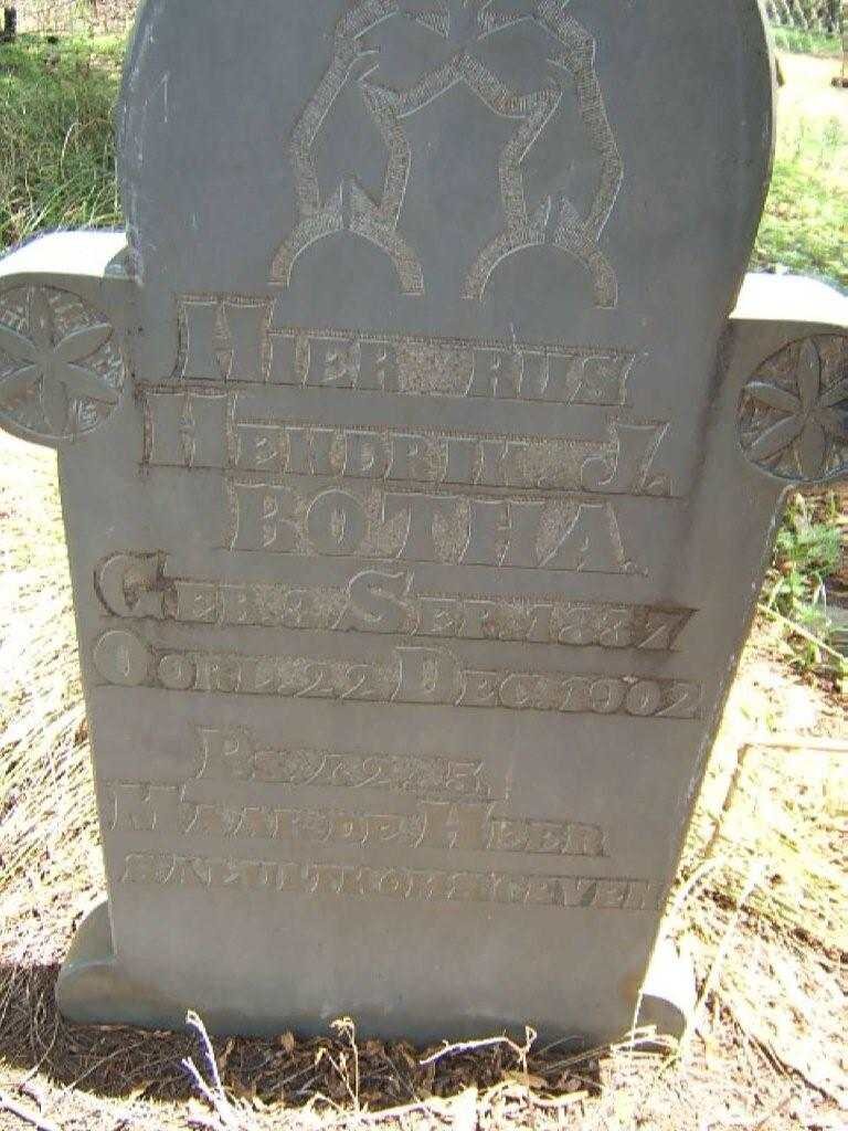 BOTHA Hendrik J. 1837-1902