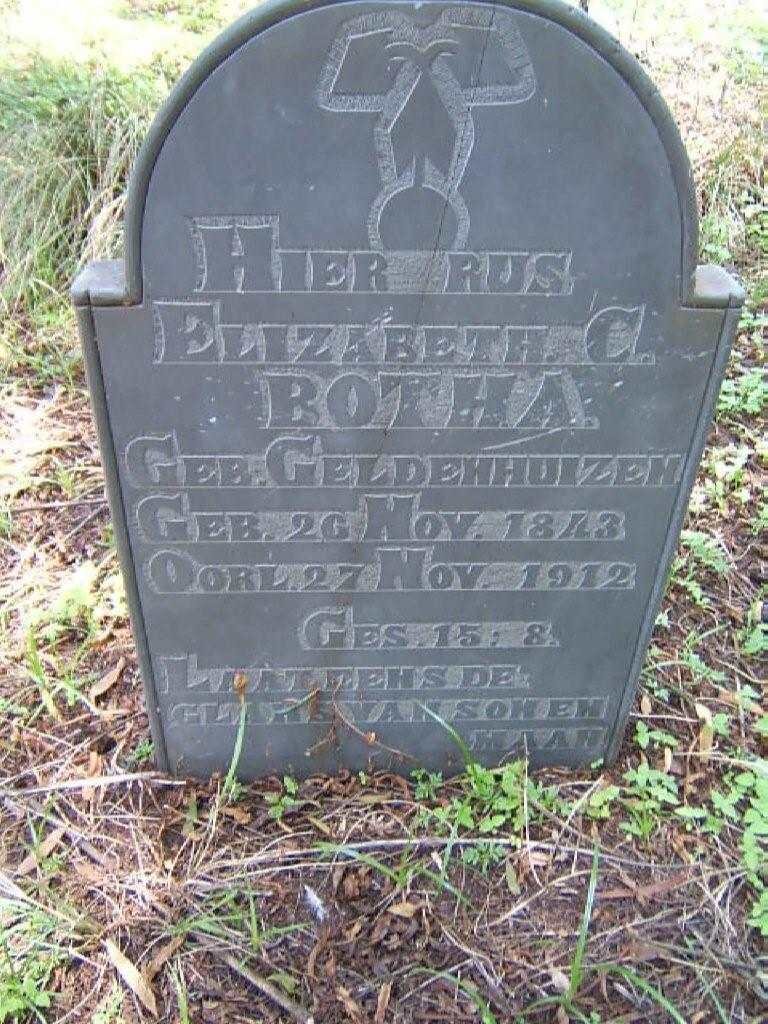 BOTHA Elizabeth C. nee GELDENHUIZEN 1843-1912