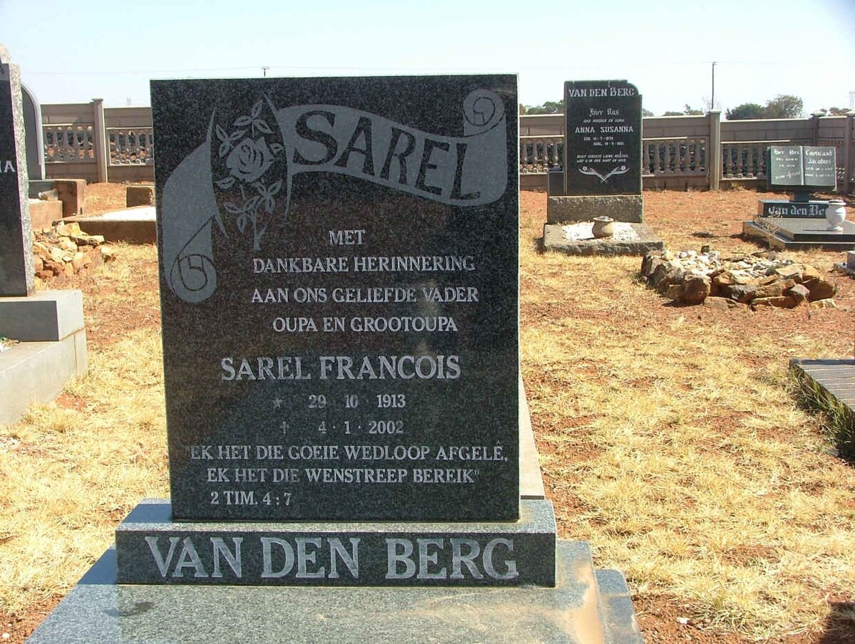 BERG Sarel Francois, van den 1913-2002
