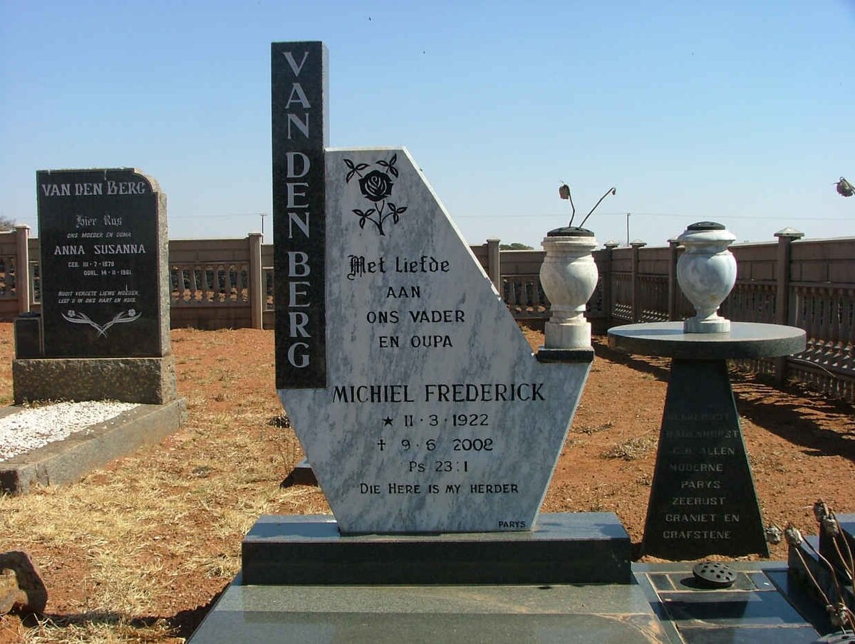 BERG Michiel Frederick, van den 1922-2008