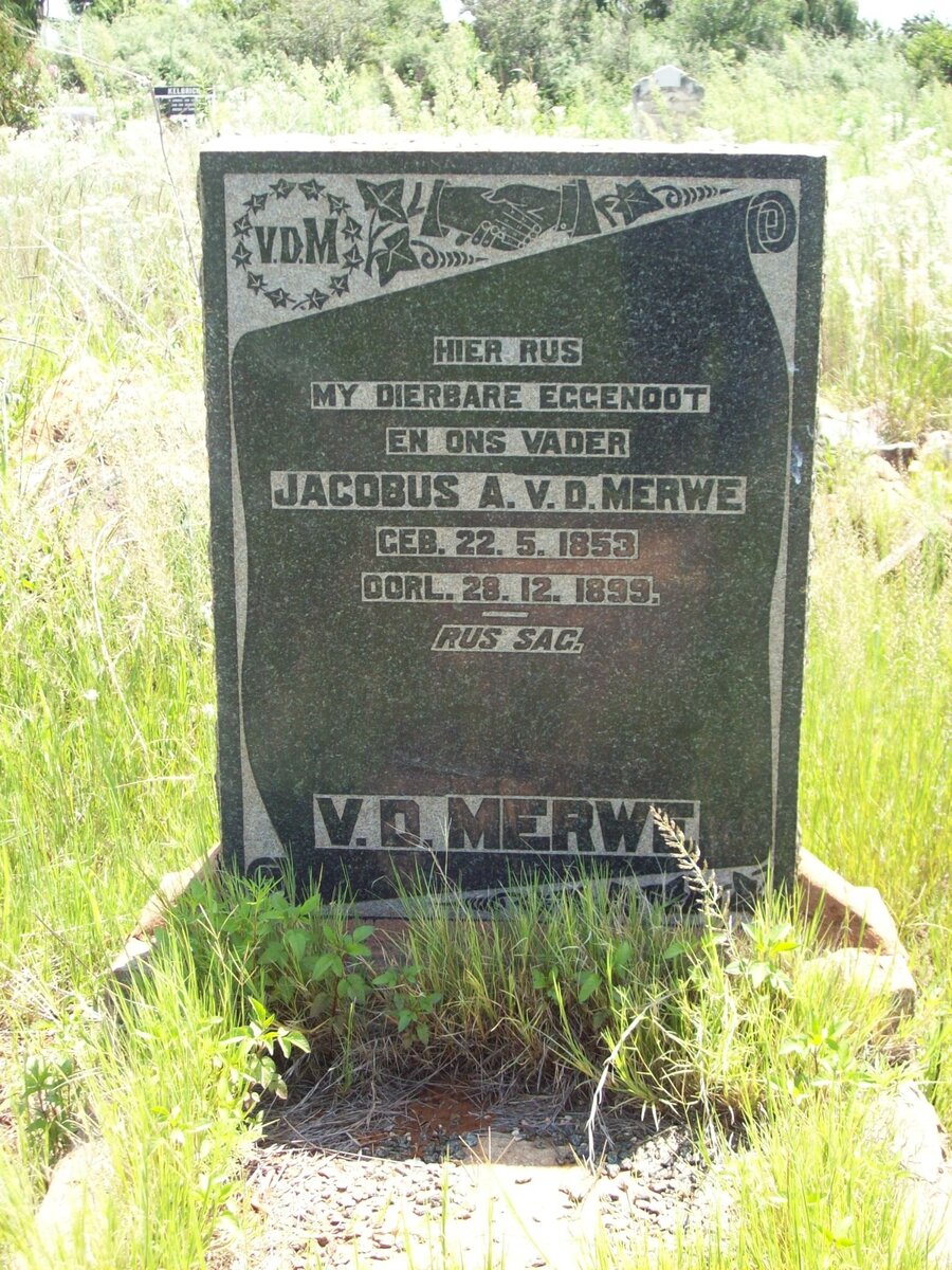 MERWE Jacobus A., v.d. 1853-1899