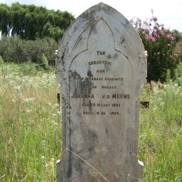 MERWE Johanna S. 1893-1925