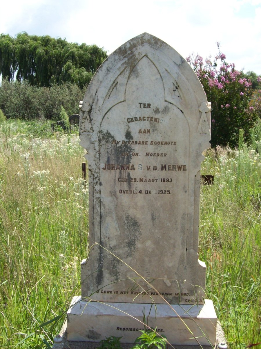 MERWE Johanna S. 1893-1925