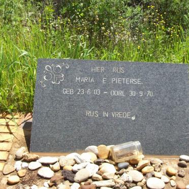 PIETERSE Maria E. 1903-1970