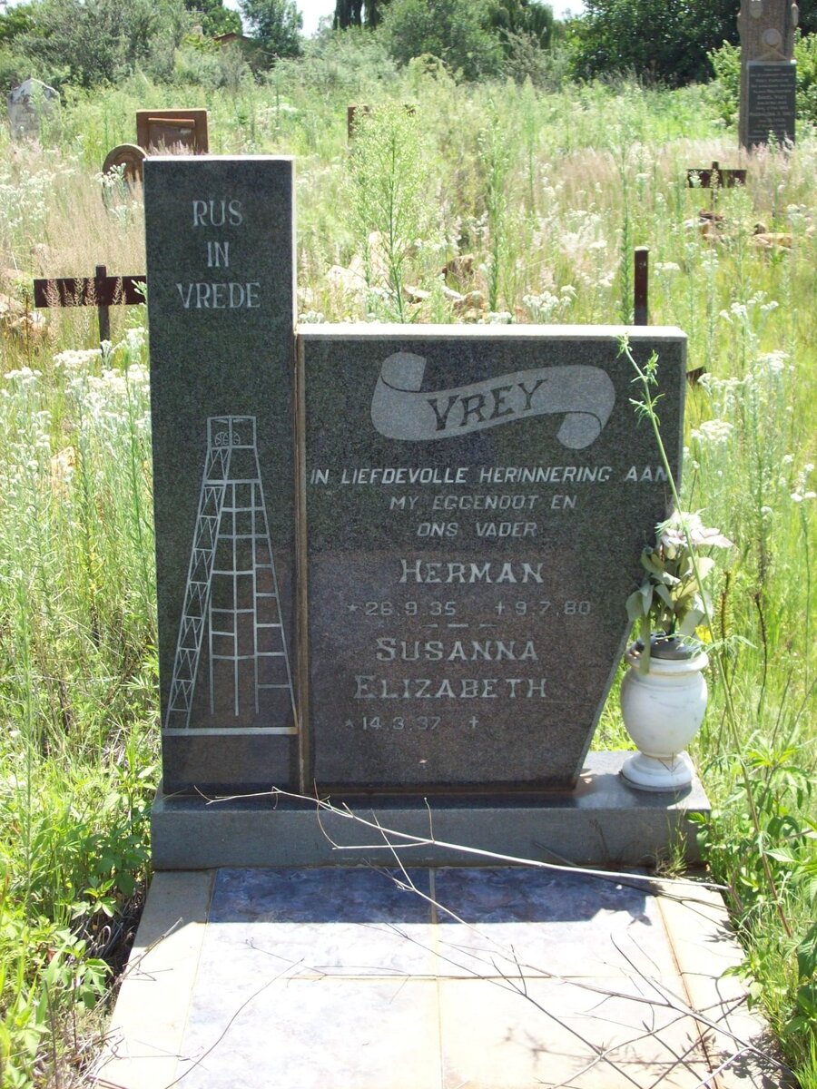 VREY Herman 1935-1980 &amp; Susanna Elizabeth 1937-