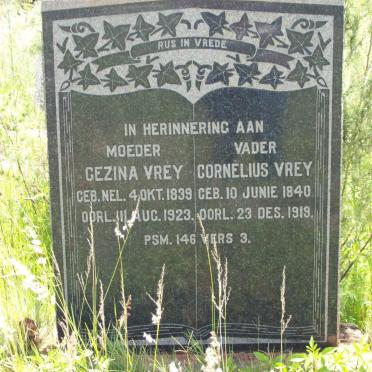 VREY Cornelius 1840-1919 &amp; Gezina NEL 1839-1923