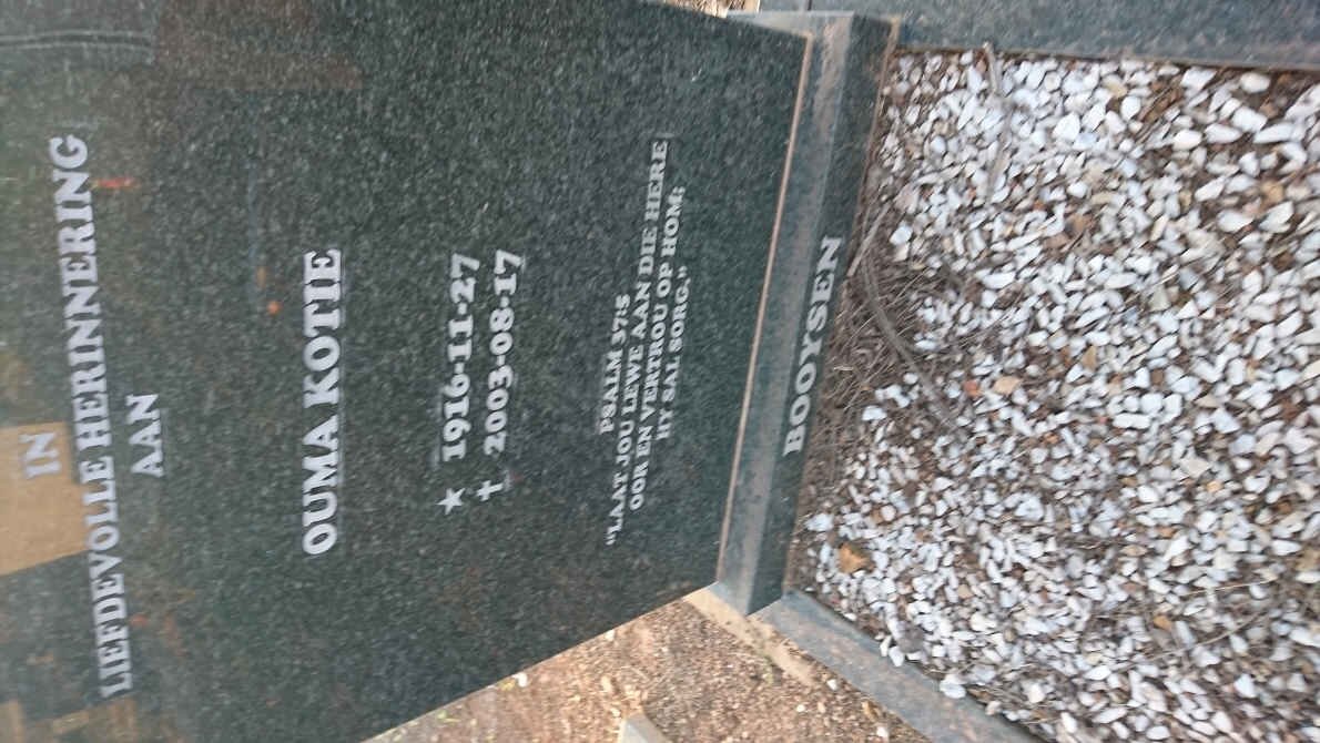 BOOYSEN Kotie 1916-2003