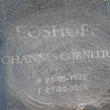 BOSHOFF Johannes Cornelius 1925-2004 &amp; Alberta Adriana DE GOEDE 1933-2004