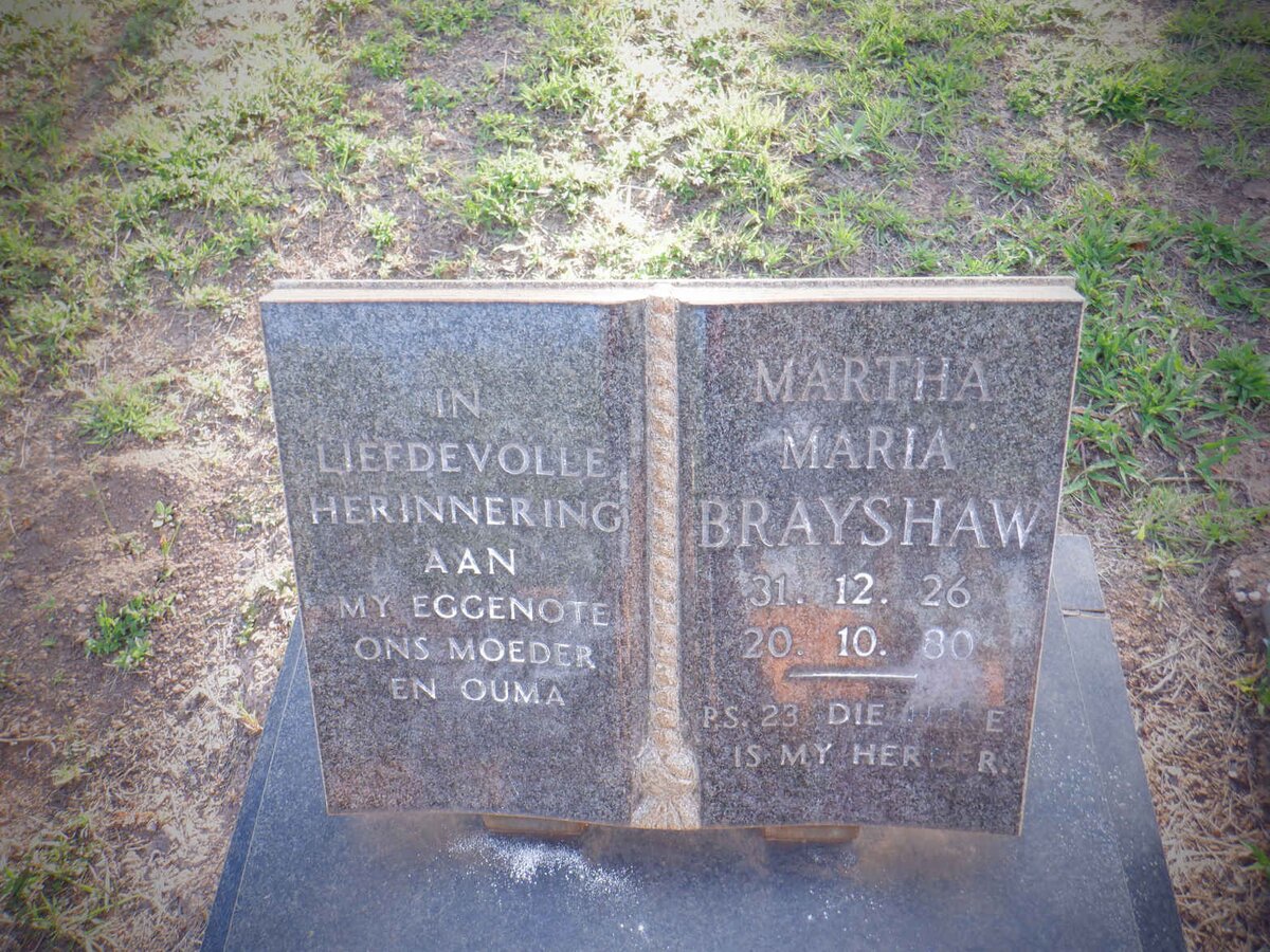 BRAYSHAW Martha Maria 1926-1980