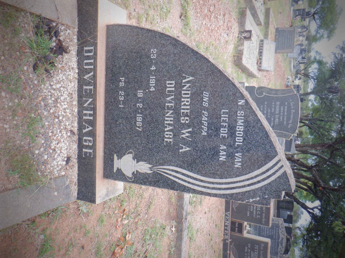 DUVENHAGE Andries W.A. 1914-1967