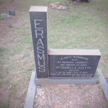 ERASMUS Petronella Aletta nee COETZEE 1888-1975
