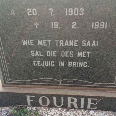 FOURIE Maria S. 1903-1991