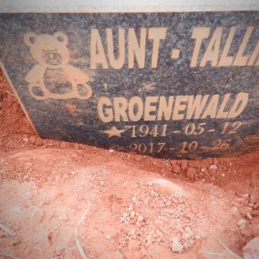 GROENEWALD Tallie 1941-2017