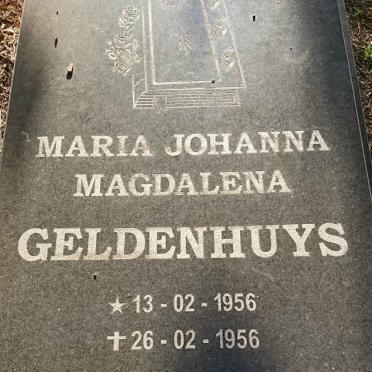 GELDENHUYS Maria Johanna Magdalena 1956-1956